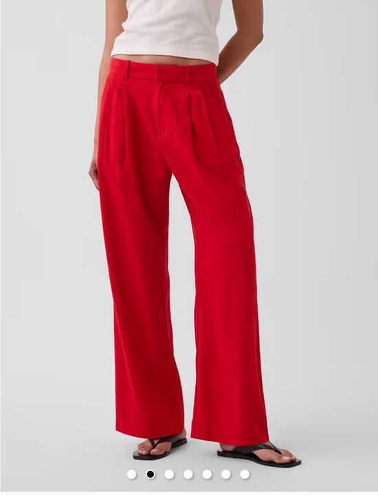 GAP Pants - GAP 365 High Rise Linen-Blend Trousers